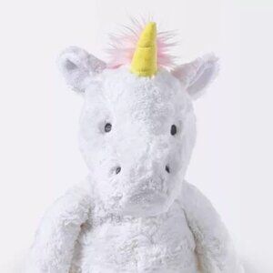 Cloud Island Unicorn Plush Stuffed Animal With Mini Rattle Plush Toy  Set White